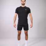 Men's Black Athletic T-Shirt and Shorts Set