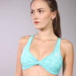 Twist Front Sports Bra - Light green - With pads - W1