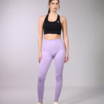 Black Sports Bra and Purple Leggings Set (W5 + W16)