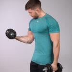 Men's Teal Athletic Compression T-Shirt and Short Set