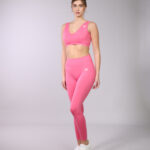 Pink Seamless Sports Bra and Leggings Set (W4 + W13)