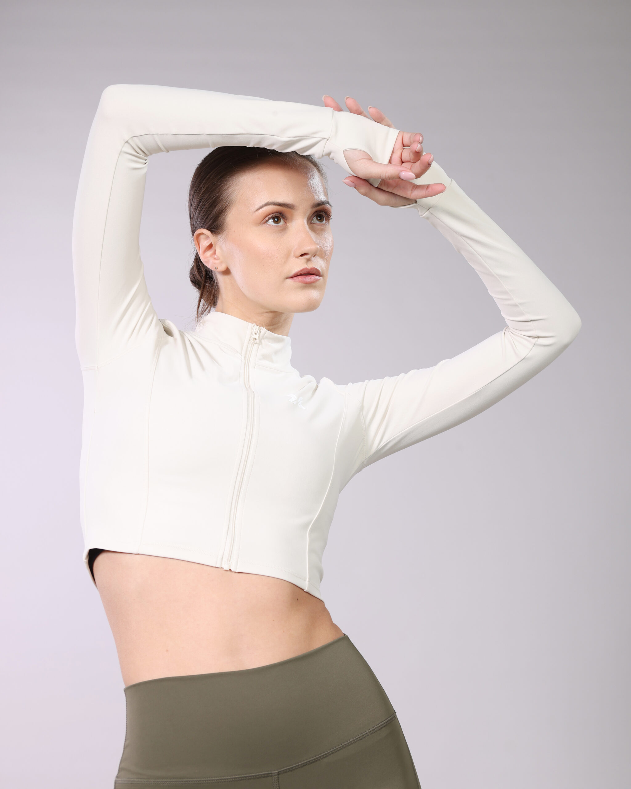 ROG_8631-scaled Zip Crop Jacket - Off white - Slim fit - W26 - Image 1