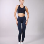 Dark Blue Women's Sports Bra and Leggings Set (W6 + W12)