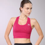 Seamless Crop Top - Red/Pink - Body fit - with pads - W7