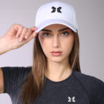 White hat - Black logo - 3D embroidery - Adjustable size - White and Black